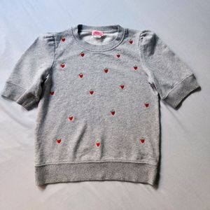 Kate spade strawberry applique short sleeve sweater size s..bundle and save more